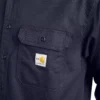 Herren-Hemd «Fr» mit lockerer Passform aus Twill und langen Armlingen