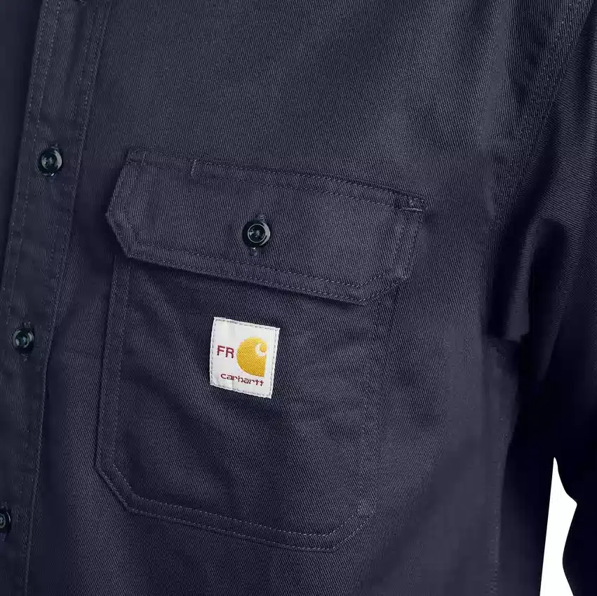 Herren-Hemd «Fr» mit lockerer Passform aus Twill und langen Armlingen