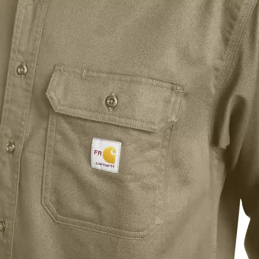 Herren-Hemd «Fr» mit lockerer Passform aus Twill und langen Armlingen