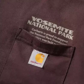 Herren-Hemd mit Grafik zum Yosemite-Nationalpark, schweres Material, mit Armlingen