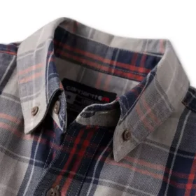 Herren-Hemd mit lockerer Passform, langen Armlingen und Twill-Karomuster – flammhemmende Hemden
