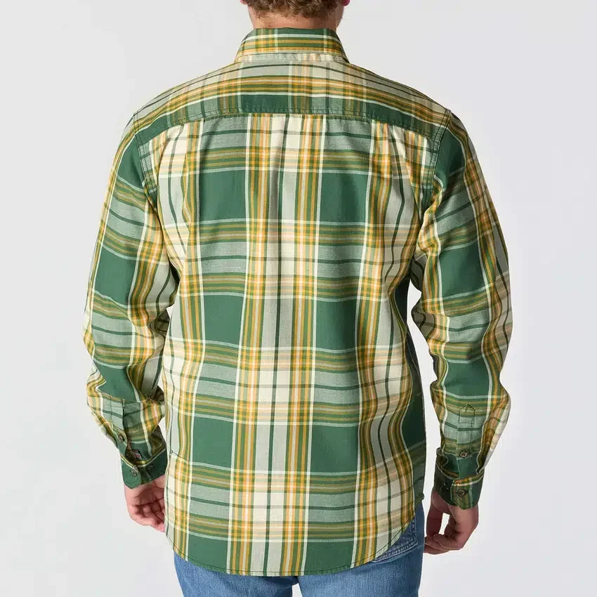 Herren-Hemd mit lockerer Passform, langen Armlingen und Twill-Karomuster – flammhemmende Hemden