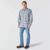 Herren-Hemd mit lockerer Passform, langen Armlingen und Twill-Karomuster – flammhemmende Hemden