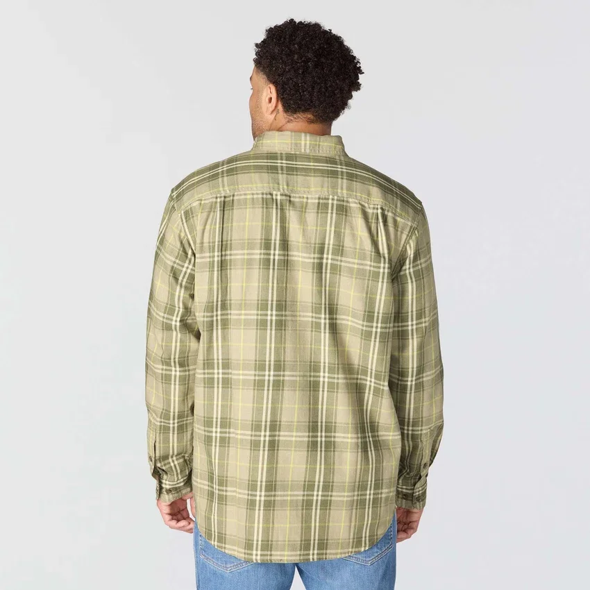 Herren-Hemd mit lockerer Passform, langen Armlingen und Twill-Karomuster – flammhemmende Hemden