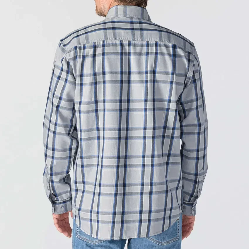 Herren-Hemd mit lockerer Passform, langen Armlingen und Twill-Karomuster – flammhemmende Hemden