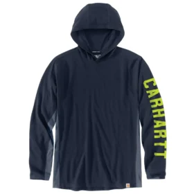 Herren-Hoodie «Force» in lockerer Passform mit feuchtigkeitsableitendem Logo