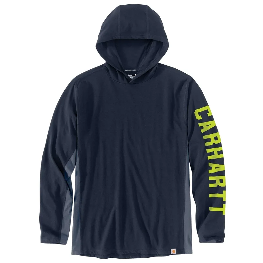 Herren-Hoodie «Force» in lockerer Passform mit feuchtigkeitsableitendem Logo