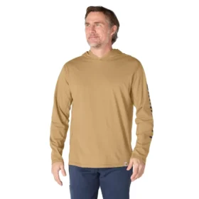 Herren-Hoodie «Force» in lockerer Passform mit feuchtigkeitsableitendem Logo