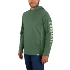 Herren-Hoodie «Force» in lockerer Passform mit feuchtigkeitsableitendem Logo
