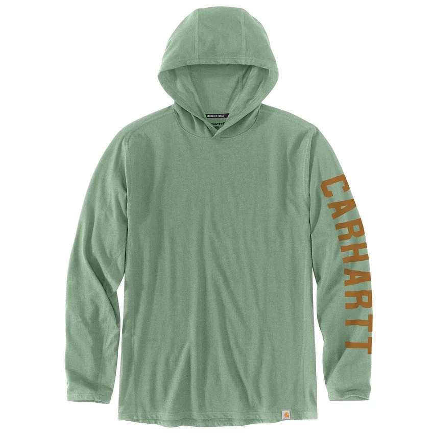 Herren-Hoodie «Force» in lockerer Passform mit feuchtigkeitsableitendem Logo