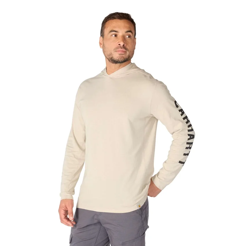Herren-Hoodie «Force» in lockerer Passform mit feuchtigkeitsableitendem Logo