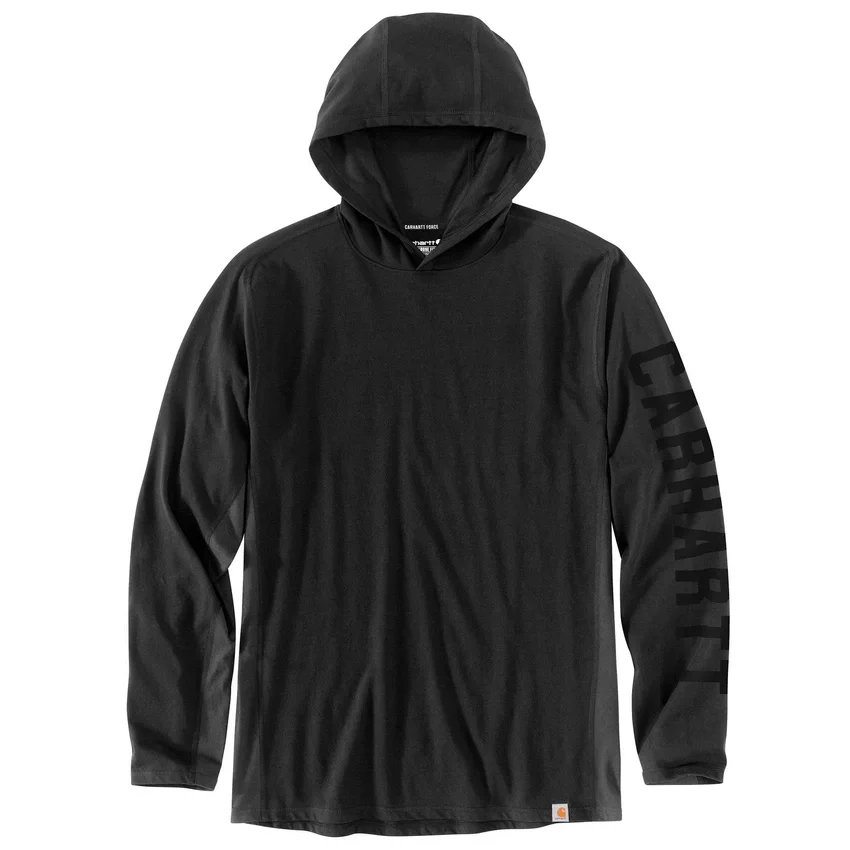 Herren-Hoodie «Force» in lockerer Passform mit feuchtigkeitsableitendem Logo