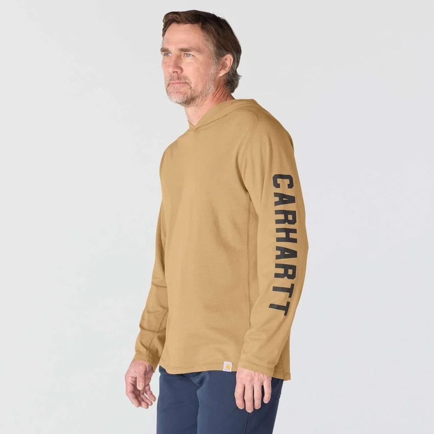 Herren-Hoodie «Force» in lockerer Passform mit feuchtigkeitsableitendem Logo