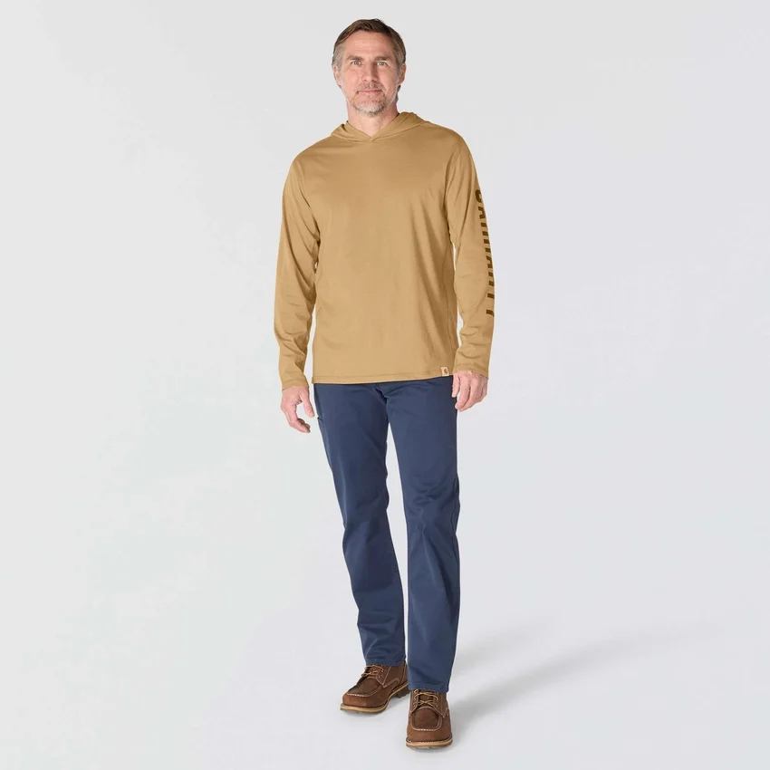 Herren-Hoodie «Force» in lockerer Passform mit feuchtigkeitsableitendem Logo