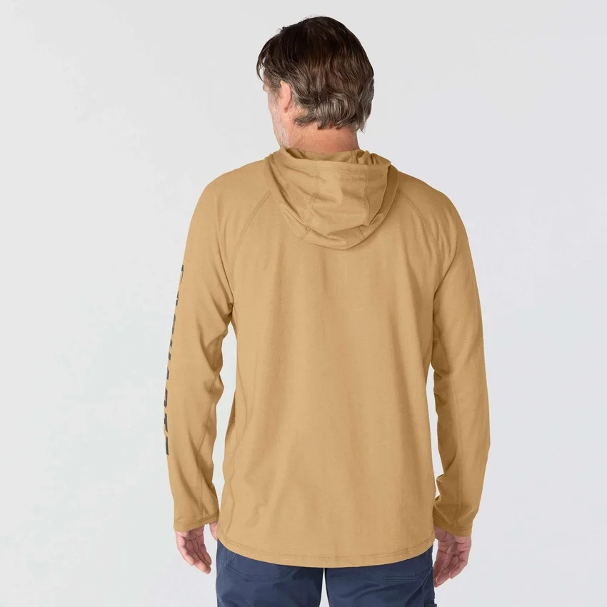 Herren-Hoodie «Force» in lockerer Passform mit feuchtigkeitsableitendem Logo