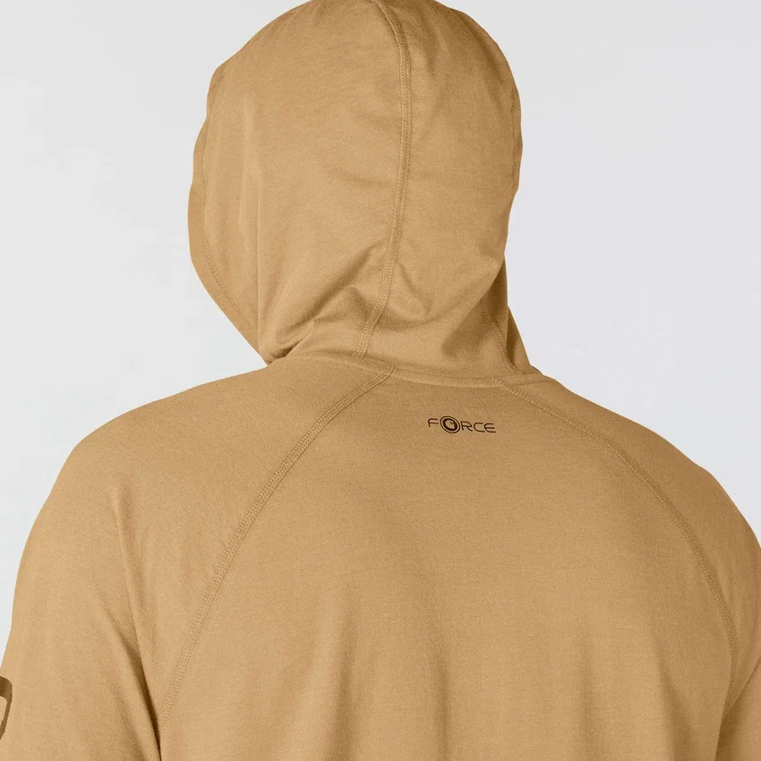 Herren-Hoodie «Force» in lockerer Passform mit feuchtigkeitsableitendem Logo