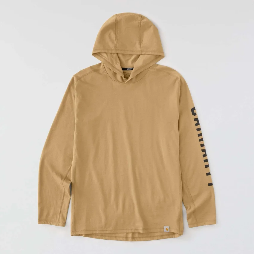 Herren-Hoodie «Force» in lockerer Passform mit feuchtigkeitsableitendem Logo