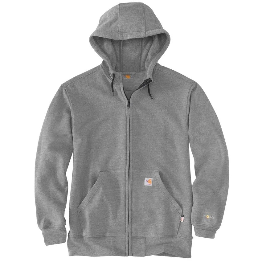 Herren-Hoodie «Marquette Fr Force» mit durchgehendem Reissverschluss – flammhemmende Hoodies