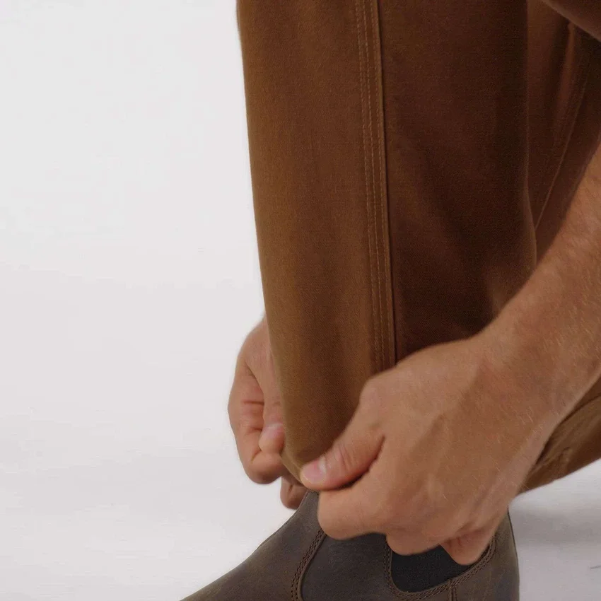 Herren-Hose aus der Crafted-Serie, lockere Passform, gerades Bein, Entenstoff, mit doppelten Knieverstärkungen, Zimmermannshose