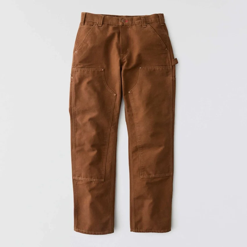 Herren-Hose aus der Crafted-Serie, lockere Passform, gerades Bein, Entenstoff, mit doppelten Knieverstärkungen, Zimmermannshose