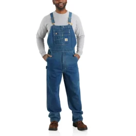 Herren-Jeans-Latzhose in lockerer Passform