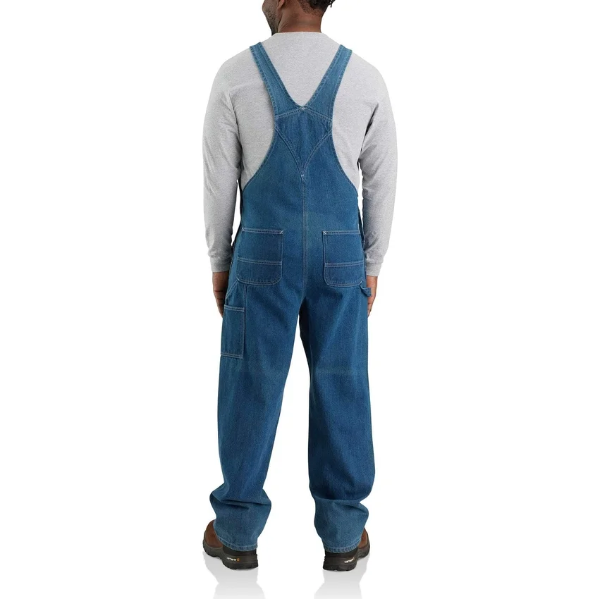 Herren-Jeans-Latzhose in lockerer Passform