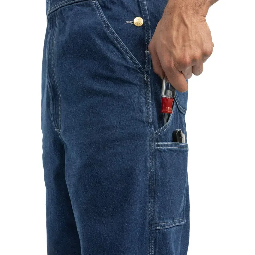 Herren-Jeans-Latzhose in lockerer Passform