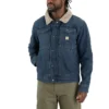 Herren-Jeansjacke mit Sherpa-Futter und lockerer Passform