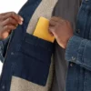 Herren-Jeansjacke mit Sherpa-Futter und lockerer Passform