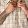 Herren-Karohemd «Bozeman» mit lockerer Passform und kurzen Armlingen