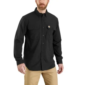 Herren-Langarmhemd «Force Sun Defender™» aus Chambray in lockerer Passform – Sonnenschutz-Hemden