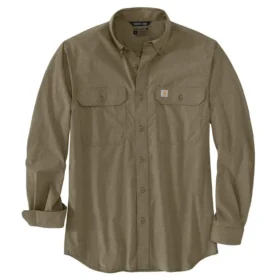 Herren-Langarmhemd «Force Sun Defender™» aus Chambray in lockerer Passform – Sonnenschutz-Hemden