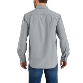 Herren-Langarmhemd «Force Sun Defender™» aus Chambray in lockerer Passform – Sonnenschutz-Hemden