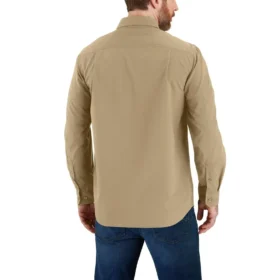 Herren-Langarmhemd «Force Sun Defender™» aus Chambray in lockerer Passform – Sonnenschutz-Hemden