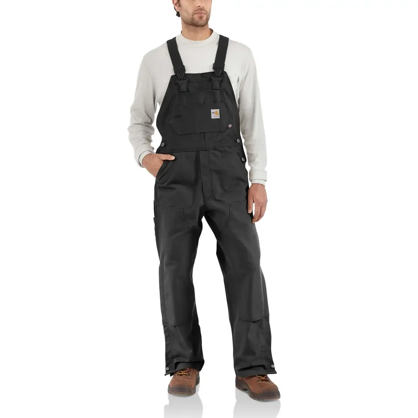 Herren-Latzhose aus Baumwoll-Duck in lockerer Passform – flammhemmende Latzhose