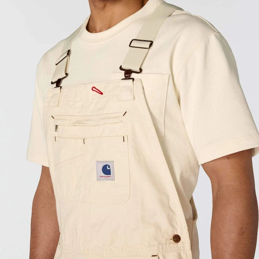 Herren-Latzhose «Crafted Series» mit lockerer Passform aus Drill-Stoff