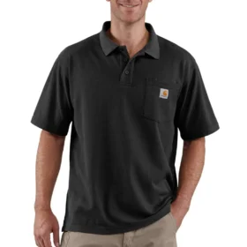 Herren-Polohemd mit lockerer Passform und Taschen