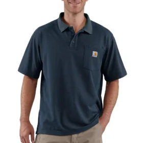 Herren-Polohemd mit lockerer Passform und Taschen