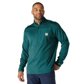 Herren-Pullover «Force» mit Fleecefutter und feuchtigkeitsableitendem Halbzip