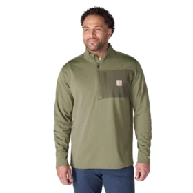 Herren-Pullover «Force» mit Fleecefutter und feuchtigkeitsableitendem Halbzip
