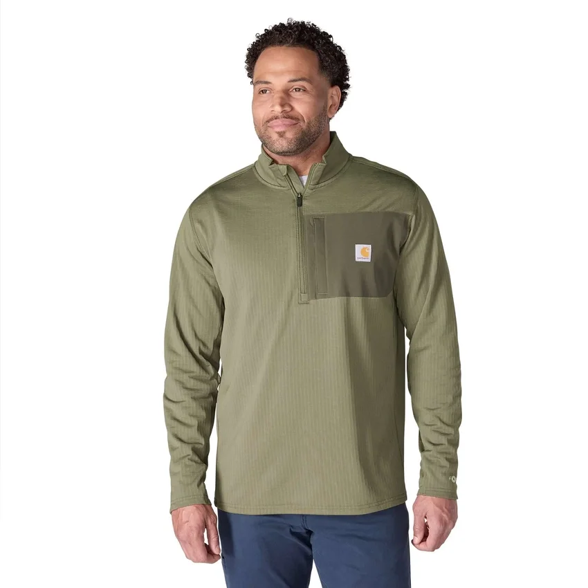 Herren-Pullover «Force» mit Fleecefutter und feuchtigkeitsableitendem Halbzip