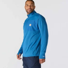 Herren-Pullover «Force» mit Fleecefutter und feuchtigkeitsableitendem Halbzip