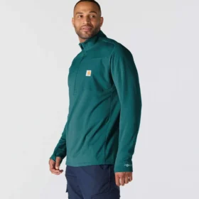 Herren-Pullover «Force» mit Fleecefutter und feuchtigkeitsableitendem Halbzip