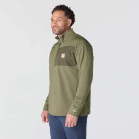 Herren-Pullover «Force» mit Fleecefutter und feuchtigkeitsableitendem Halbzip