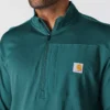 Herren-Pullover «Force» mit Fleecefutter und feuchtigkeitsableitendem Halbzip