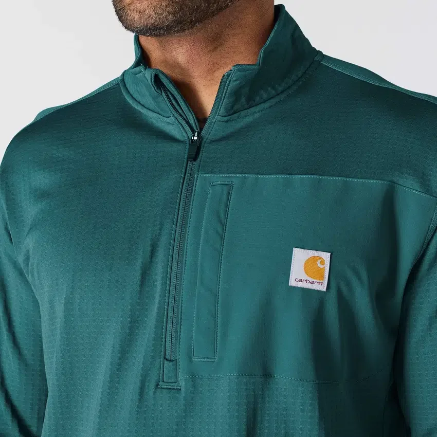 Herren-Pullover «Force» mit Fleecefutter und feuchtigkeitsableitendem Halbzip