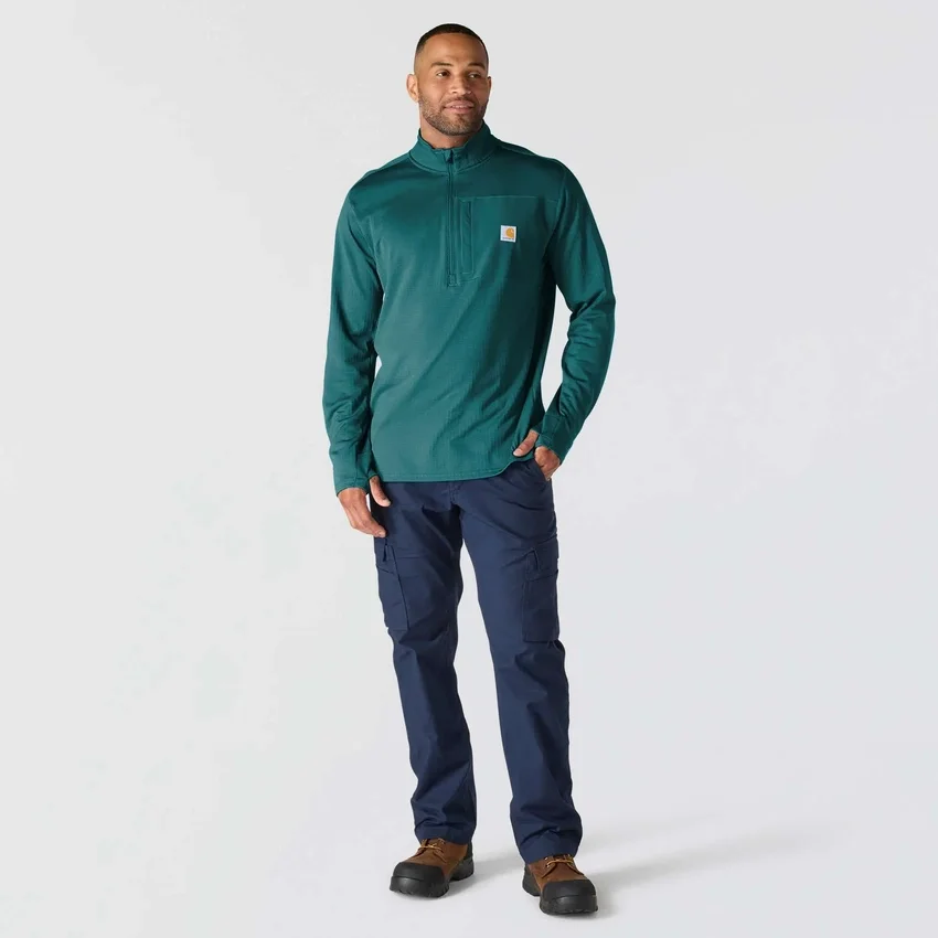 Herren-Pullover «Force» mit Fleecefutter und feuchtigkeitsableitendem Halbzip