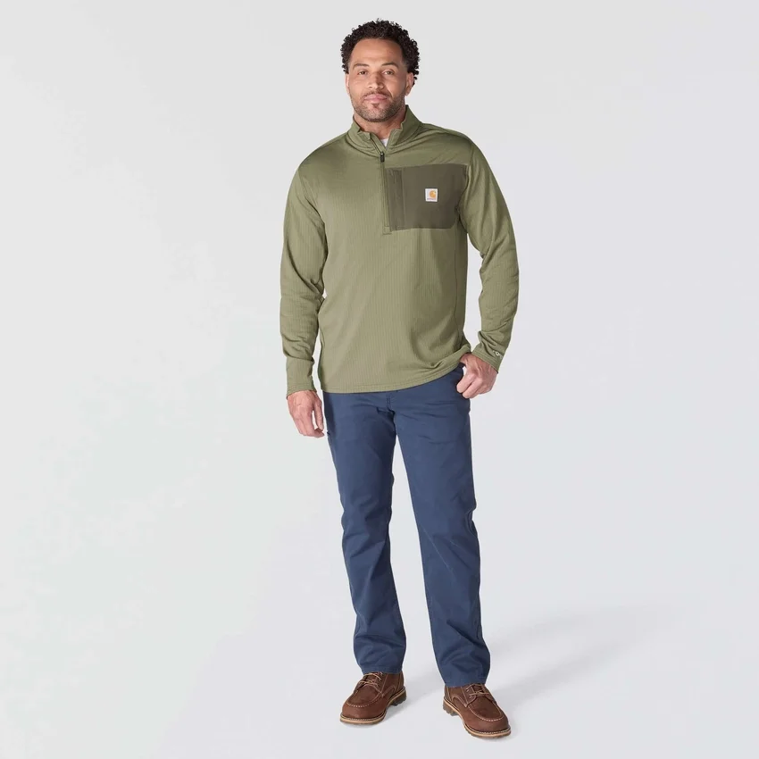 Herren-Pullover «Force» mit Fleecefutter und feuchtigkeitsableitendem Halbzip