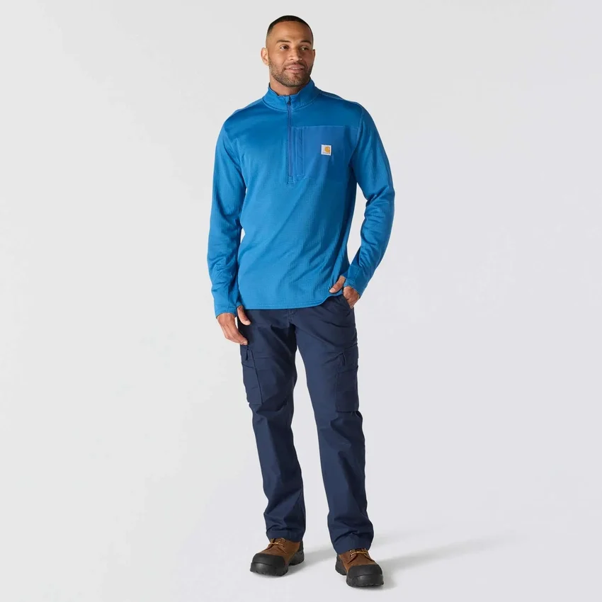 Herren-Pullover «Force» mit Fleecefutter und feuchtigkeitsableitendem Halbzip