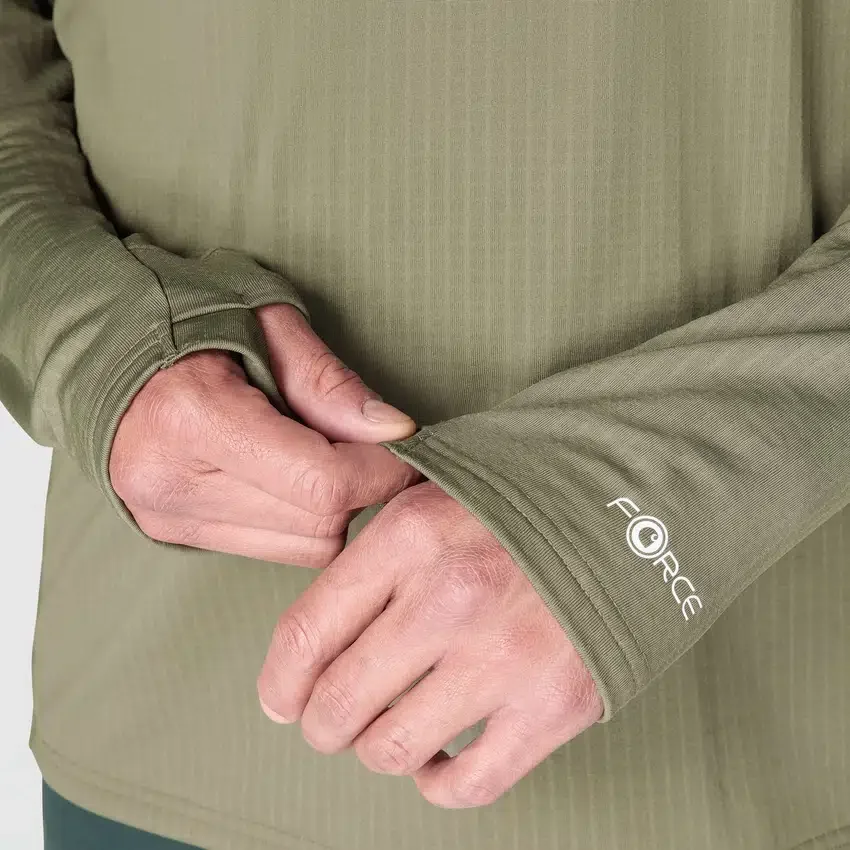 Herren-Pullover «Force» mit Fleecefutter und feuchtigkeitsableitendem Halbzip